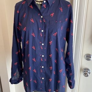 Old navy lobster shirt top blouse Large